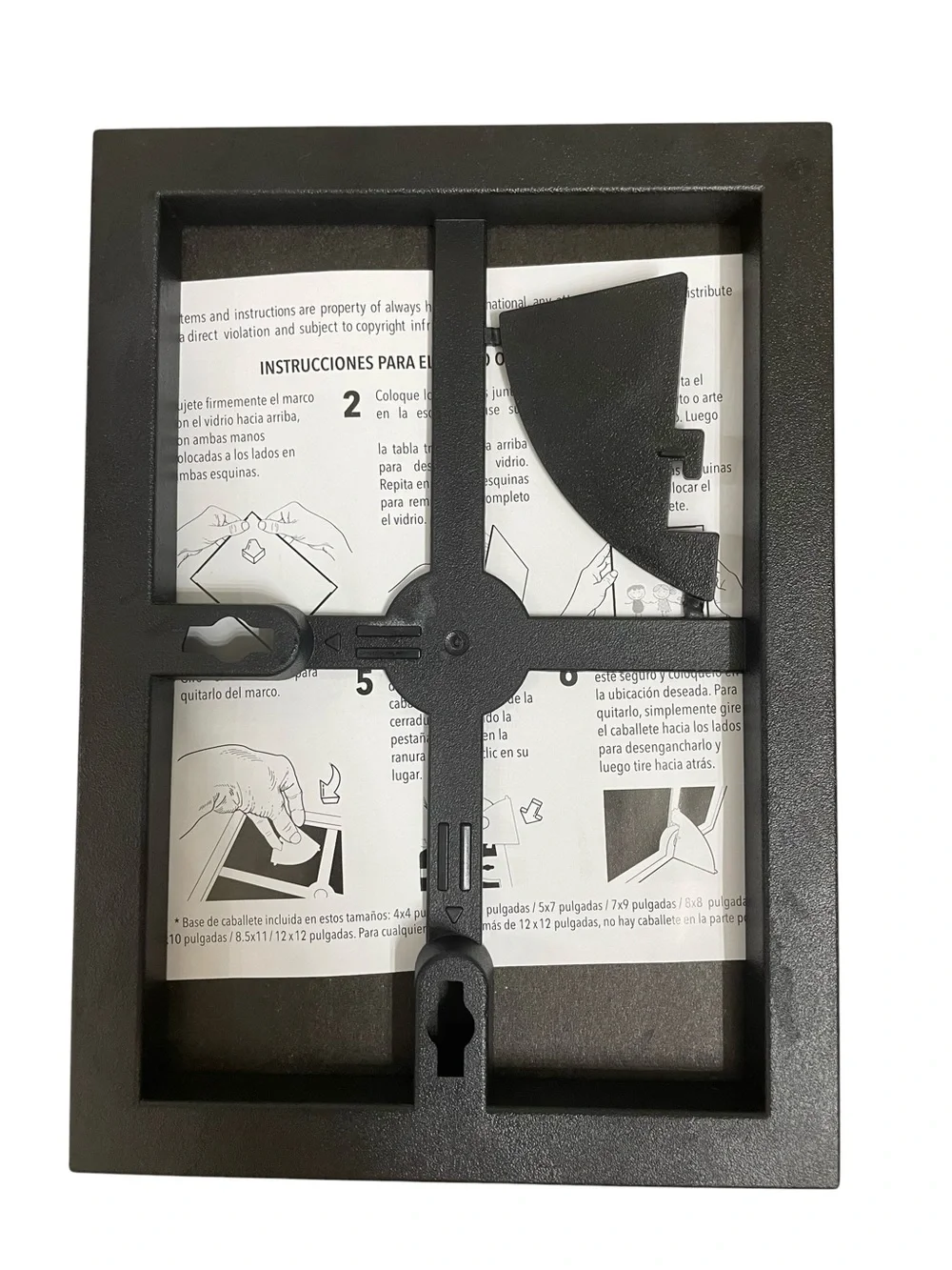 Mainstays 5x7 Picture Frame Black Front Loading w/ Easel